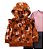 Conjunto Carters 3 pecas Casaco Fleece Marrom Flores - Imagem 2