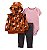 Conjunto Carters 3 pecas Casaco Fleece Marrom Flores - Imagem 1