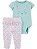 Conjunto Carters 2 pecas Longo Verde Coelho - Child of Mine - Imagem 1