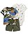 Conjunto Carters 3 pecas Curto Trio Camuflado Dinossauro - Imagem 1