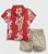 Conjunto GAP Bebe Camiseta Polo Vermelha e Bermuda Verão - Imagem 1