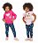Conjunto Disney 3 pecas Casaco Moletom Princesas - Imagem 2