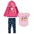 Conjunto Disney 3 pecas Casaco Moletom Princesas - Imagem 1