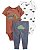 Conjunto Carters 3 pecas Longo Trio Marrom Dinossauro - Imagem 1