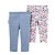 Kit Calça Carters 2 pecas Flores e Azul Babado - Imagem 3