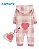 Kit Macacão Carters Fleece 2 pecas Rosa e Xadrez Coracao - Imagem 2