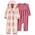 Kit Macacão Carters Fleece 2 pecas Rosa e Xadrez Coracao - Imagem 1