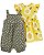 Kit Romper e Vestido Carters Macaquinho Verde Flores e Vestido Girassol - Imagem 1