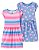 Kit Vestido Carters Manga Curta Rosa e Coração - Imagem 1
