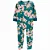 Macacão Carters Fleece Infantil Verde Flores - Imagem 1