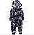 Macacão Carters Moletom Bebe Jumpsuit Azul Flores - Imagem 5