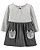 Vestido Carters Cinza Raposa Manga Longa - Imagem 1