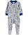 Macacão Carters Fleece Bebe Cinza e Azul Alce - Imagem 1