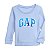 Blusa GAP Moletom Kids Azul Claro Logo Metálico - Imagem 1