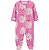 Macacão Carters Fleece Bebe Rosa Flores - Imagem 1