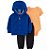 Conjunto Carters 3 pecas Casaco Sherpa Azul e Laranja - Imagem 1