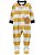 Macacão Carters Fleece Infantil Urso Listras Amarelo - Imagem 1