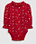 Body GAP Manga Longa Vermelho Flores - Imagem 3