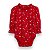 Body GAP Manga Longa Vermelho Flores - Imagem 2