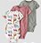 Kit Body Carters Manga Curta 3 pecas Algodao Organico Animais Rosa - Little Planet - Imagem 1