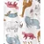 Kit Body Carters Manga Curta 3 pecas Algodao Organico Animais Rosa - Little Planet - Imagem 3