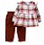 Conjunto Carters 2 pecas Longo Camisa Bata Xadrez Lilas - Imagem 1
