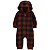 Macacão Carters Fleece Bebe Jumpsuit Xadrez Marrom Sherpa - Imagem 1