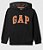 Blusa GAP Moletom Kids Cinza Chumbo com Laranja - Imagem 1