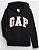 Blusa GAP Moletom Kids Preto logo Rose Metalico - Imagem 2