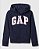 Blusa GAP Moletom Kids Azul com logo Rosa - Imagem 1