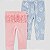 Kit Calça Carters 2 pecas Rosa e Azul Folhas - Imagem 1