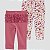 Kit Calça Carters 2 pecas Rosa e Branco Flores - Imagem 1