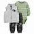 Conjunto Carters 3 pecas Colete Cinza e Verde Exploradores - Imagem 1
