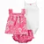 Conjunto Carters 3 pecas Curto Trio Rosa Flores - Imagem 1