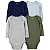 Kit Body Carters Manga Longa 4 pecas Azul, Verde e Cinza - Imagem 1
