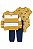 Conjunto Carters 3 pecas Casaco Amarelo Listras - Imagem 1