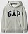 Blusa GAP Moletom Kids Cinza logo Azul Ziper - Imagem 1