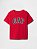 Camiseta GAP Infantil Manga Curta Vermelho Logo Preto Metalico - Imagem 1