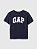 Camiseta GAP Infantil Manga Curta Azul Logo Branco - Imagem 1