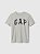 Camiseta GAP Kids Manga Curta Cinza Logo Preto - Imagem 1