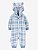 Macacão Carters Fleece Bebe Jumpsuit Sherpa Azul Xadrez - Imagem 1