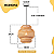 Lustre Teto Pendente Palha Trançada Cozinha Moderno Bivolt Sunfy - Cayman 35cm - Imagem 2
