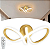Lustre De Led Design Moderno Luxo C/ Controle 3 Em 1 Bivolt Sunfy - Dourado - Imagem 1