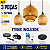 Kit 3 Pendentes Bambu 1 Cayman 30cm + 2 Siesta 18cm com LED - Sunfy Shop - Imagem 4