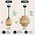 Kit 3 Pendentes Bambu 1 Cayman 30cm + 2 Siesta 18cm com LED - Sunfy Shop - Imagem 2