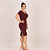 Vestido Midi Feminino Canelado com Fenda P-M-G-GG - Imagem 3