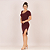 Vestido Midi Feminino Canelado com Fenda P-M-G-GG - Imagem 1