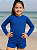 Conjunto Proteção Uv Meninas Praia Blusa Manga Longa e Shorts 4 ao 16 Lavin Basic - Imagem 1