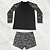 Conjunto Menino Blusa Manga Estampada + Sunga Estampada Adolescente Proteção UV50+ 44-ME - Imagem 3