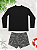 Conjunto Juvenil Menino Blusa Lisa + Sunga Estampada Proteção UV50+ 44-SE - Imagem 5